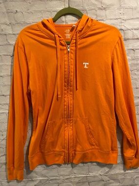 University of Tennessee Vols Orange Zip-Up Hoodie with T Embroidery